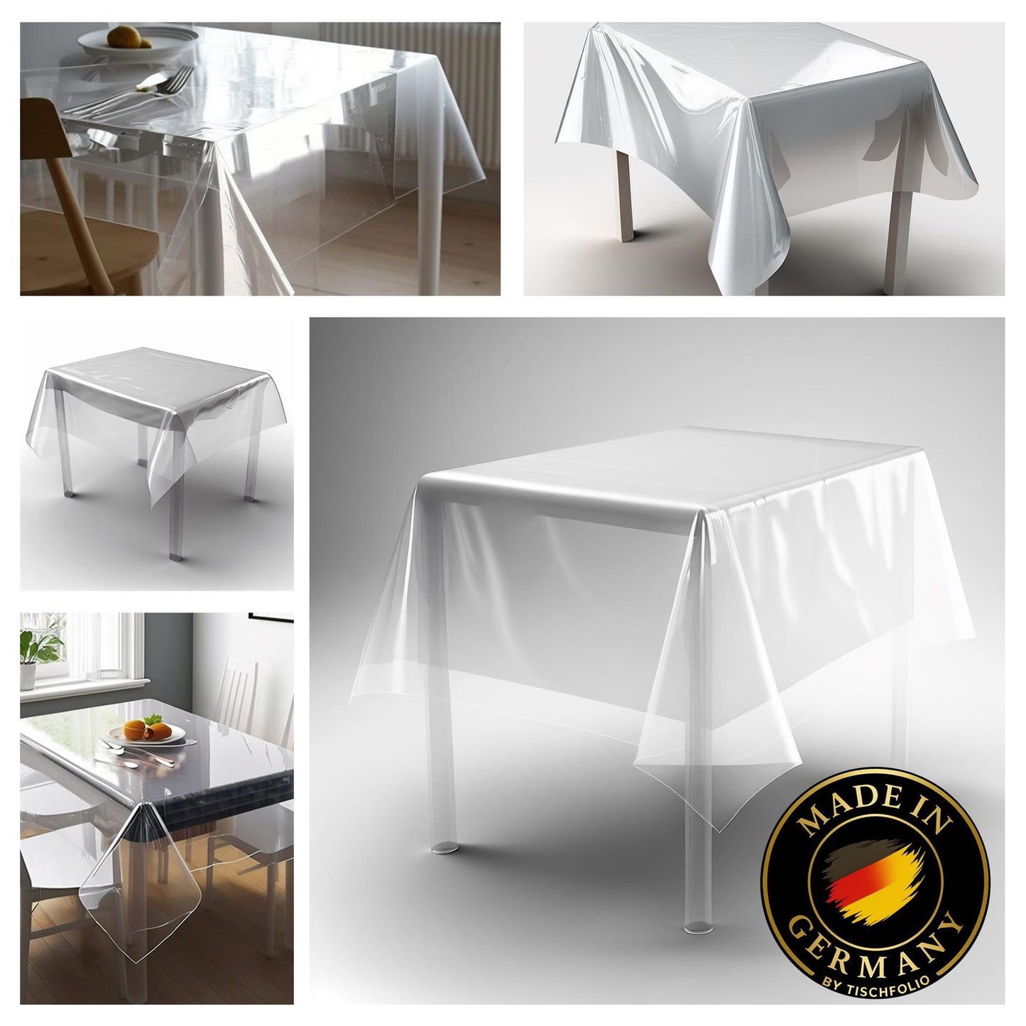 Transparente Tischfolie dünn 0,2mm | Flexible Tischdecke aus PVC – Schutz vor Kratzern & Flecken