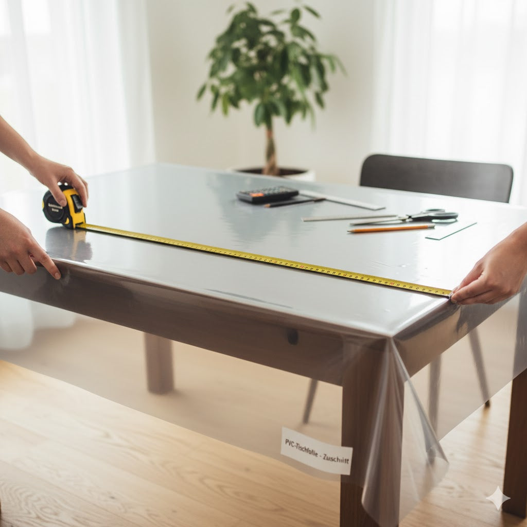 Tischfolie nach Maß: Die häufigsten Denkfehler beim Messen – und wie du sie vermeidest