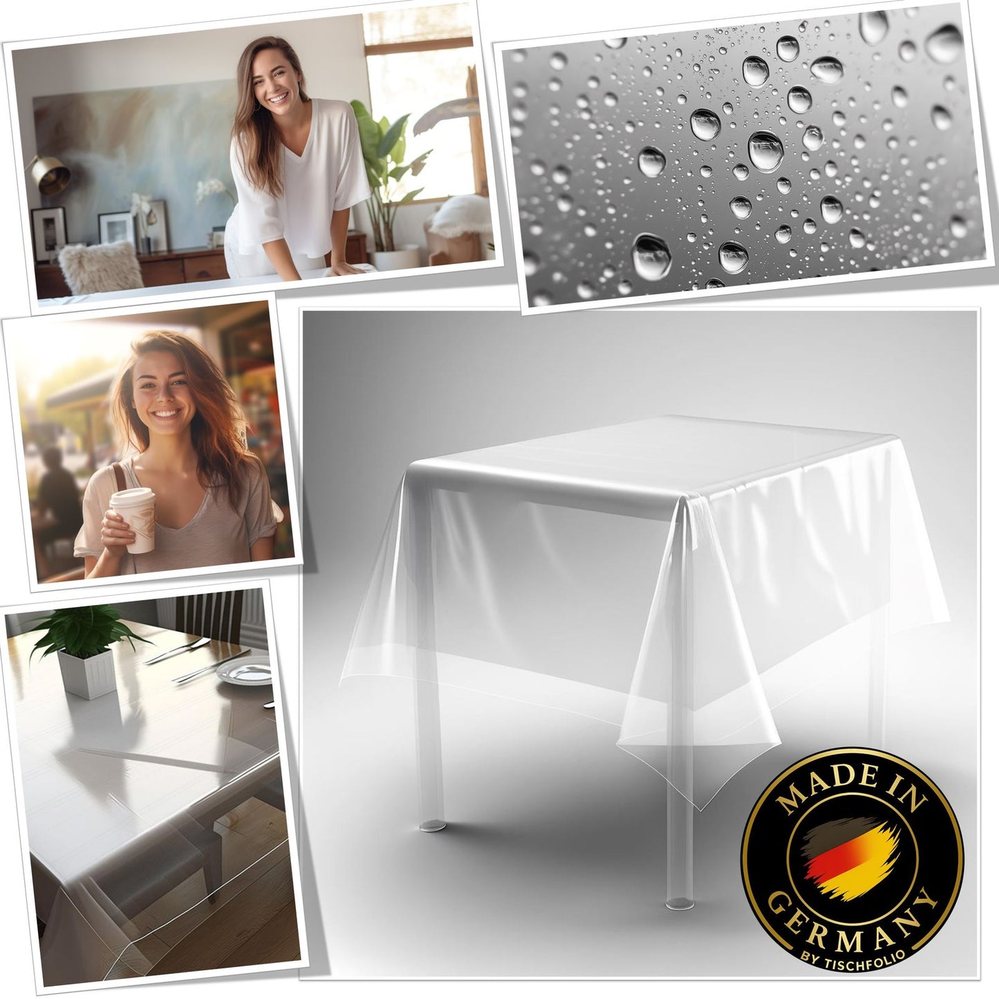 Transparente Tischfolie dünn 0,2mm | Flexible Tischdecke aus PVC – Schutz vor Kratzern & Flecken